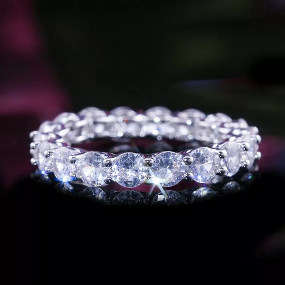 NEW DIAMOND 925 STERLING SILVER ENGAGEMENT RING - Picture 2 of 6